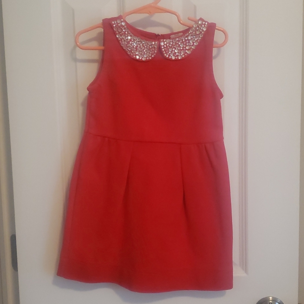 NWT Girls crewcuts holiday Jeweled neck dress